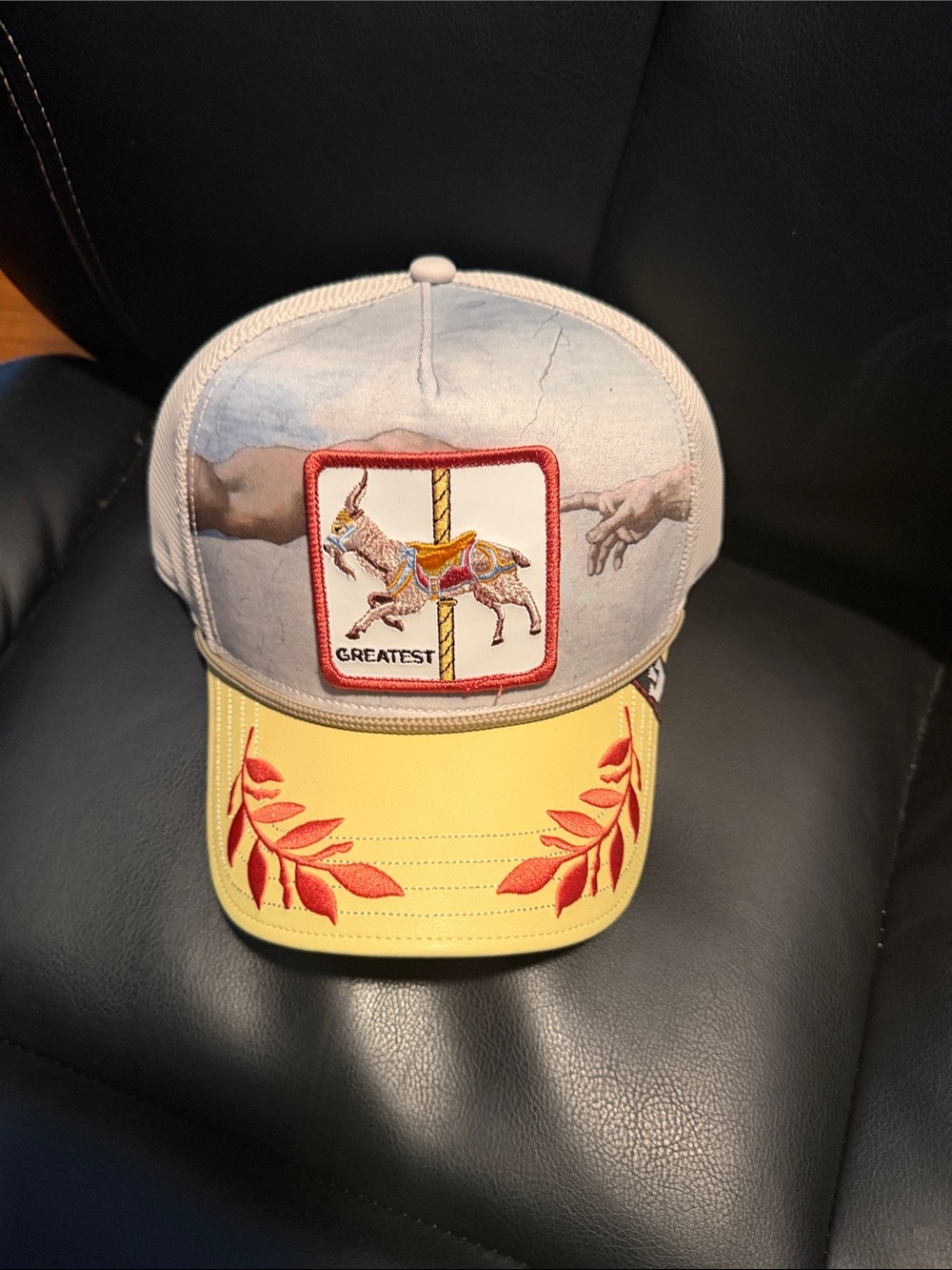Goorin Bros Yellow & Gray Carousel 'Greatest' Trucker Hat
